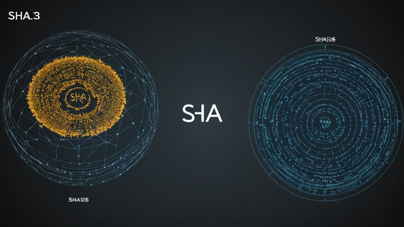 SHA-256, SHA-3, cryptographic hash functions, blockchain technology, data integrity, password storage, security features, comparison