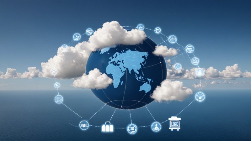 cloud computing, global trade, international business, cloud technology, trade efficiency, data security